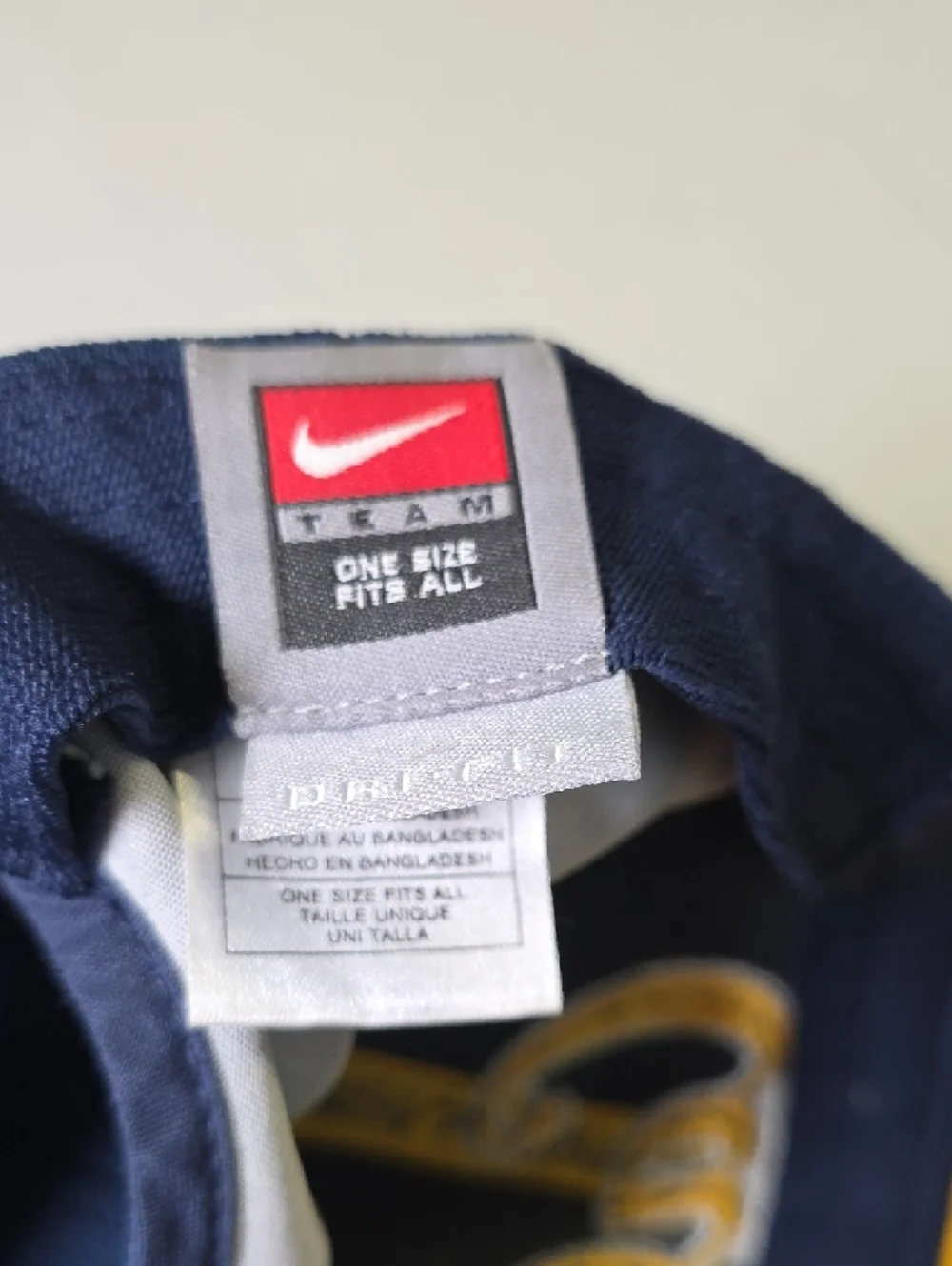Nike Dri-Fit Cal Hat Adjustable Navy Yellow California Authentic‎ Team Wear Cap
